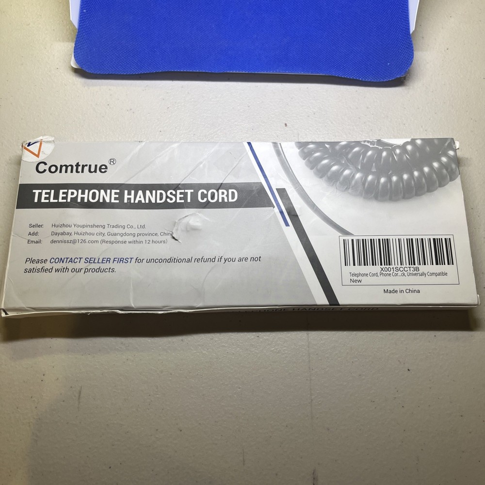 Comtrue Telephone Handset Cord 2-Pack X001SCCT3B New Damage Box