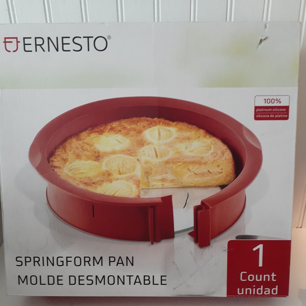 Ernesto Springform Pan Silicone Rim Glass Bottom Is Also Serving Platter