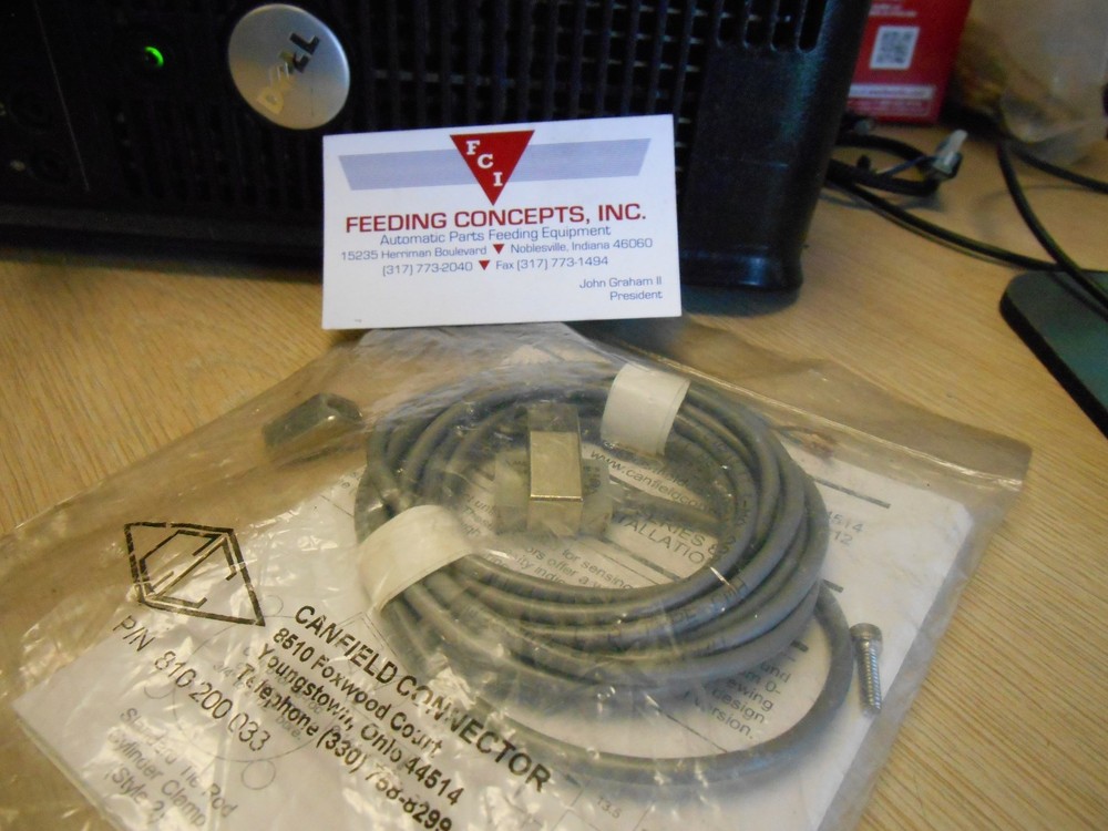 Canfield 810 200 033 Cylinder Sensor With Cable & Mounting Bracket NEW!!
