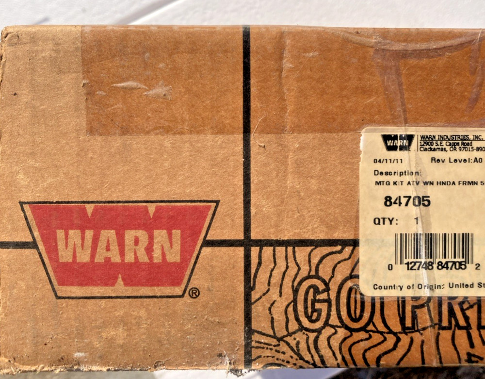 Warn - 84705 - Winch Mount, ATV #1095