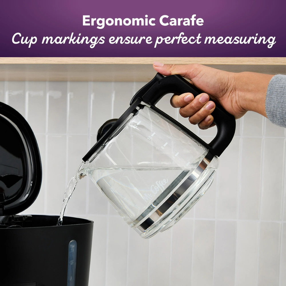 Mr. Coffee 12-Cup Programmable Coffee Maker Black - MMX Brew Now or Delay Brew