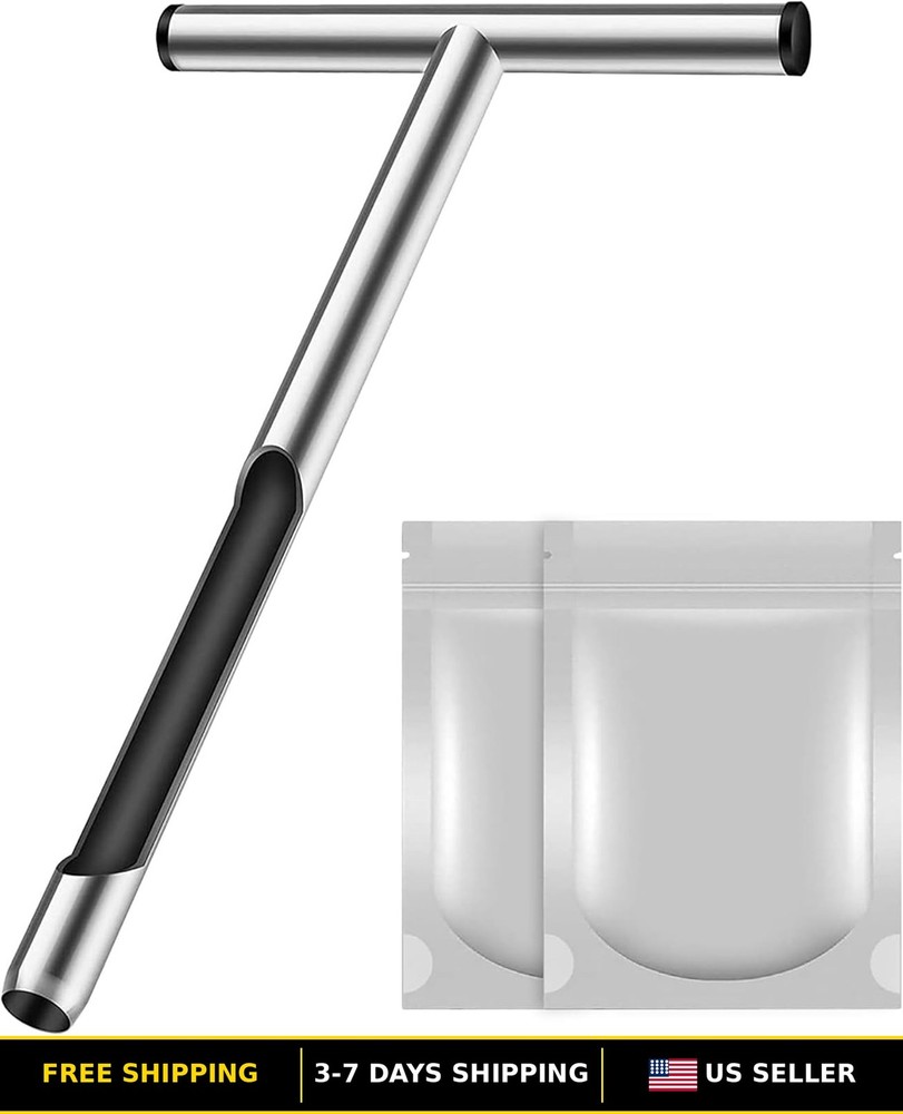 12" Stainless Steel Soil Probe with T Handle & Soil Sampling Kit