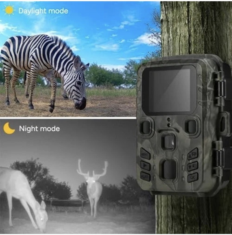 Trail Camera 1080P 24MP Game Camera with Night Vision Motion Activated 2 pack