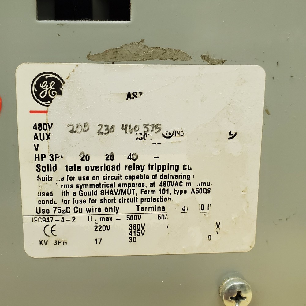 GE ASTAT Plus QC2KDP 40HP @ 480VAC Soft Start Solid State Motor Contactor - NICE