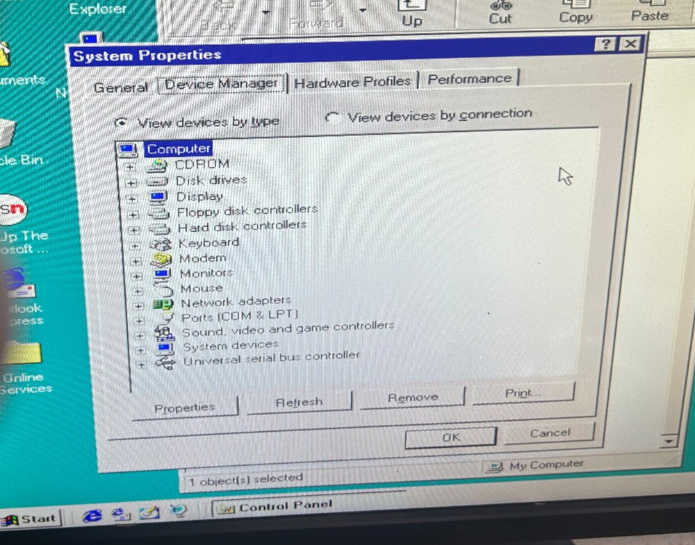 Vintage GateWay E4200 2-350mhz /128mb Memory/keyboard/COA.