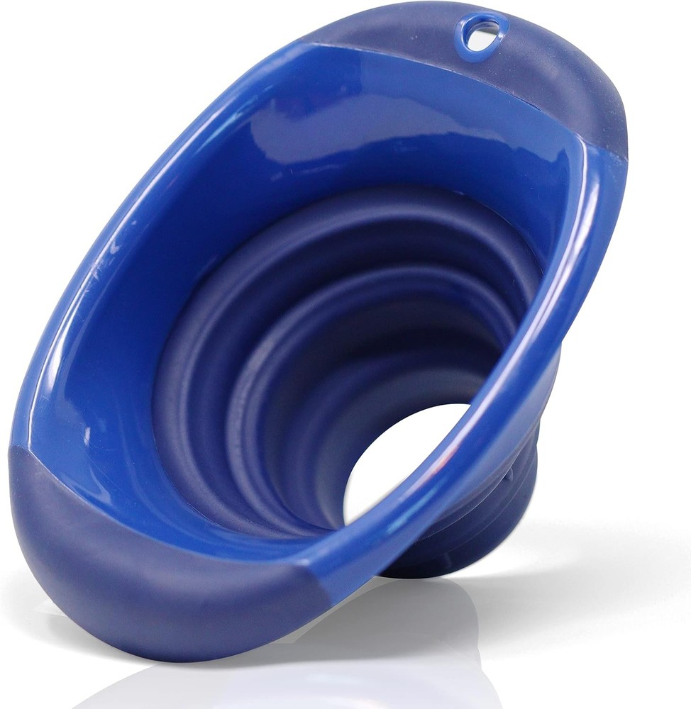 Collapsible Silicone Canning Funnel Blue