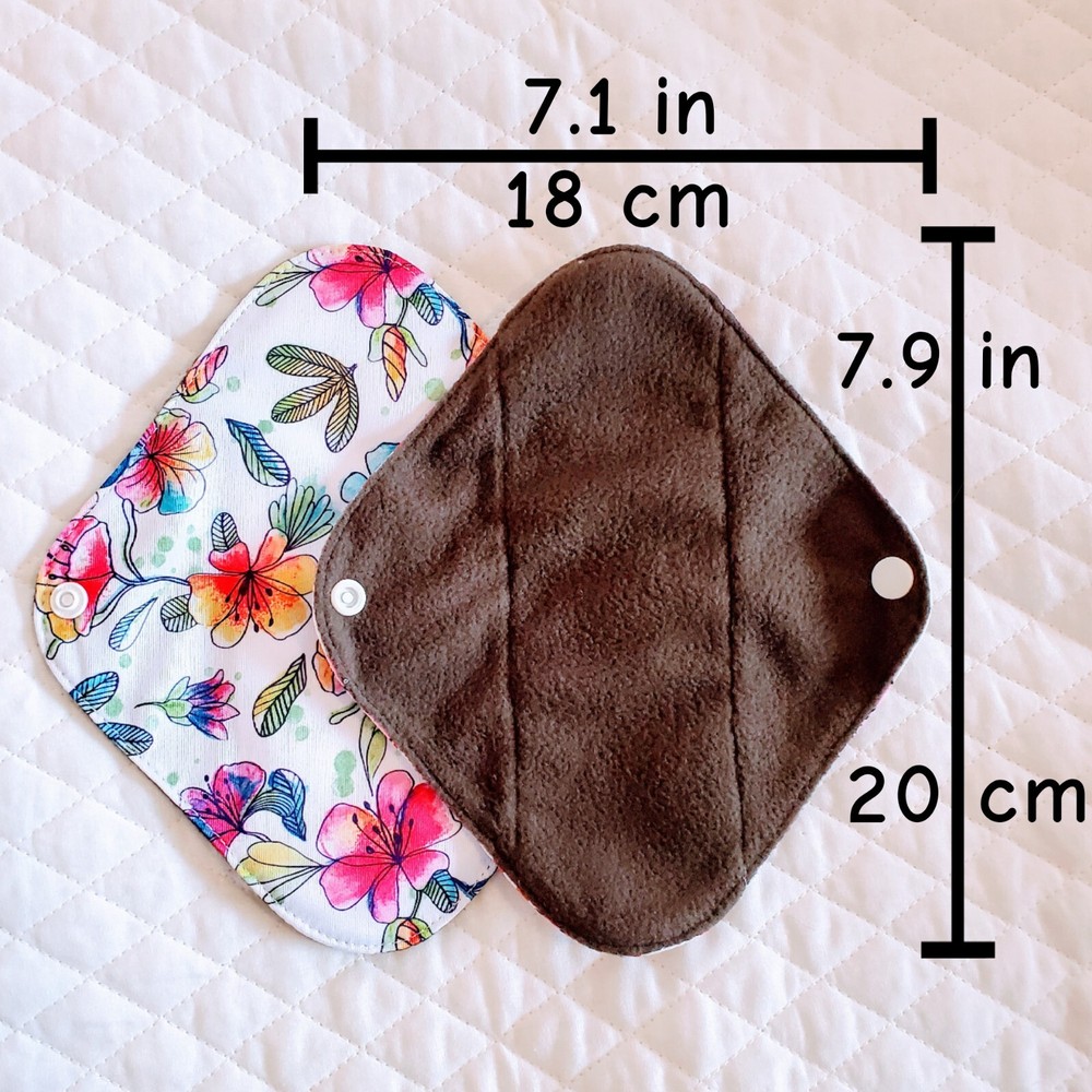 4 S Reusable Menstrual Pads - Absorbent Bamboo Charcoal