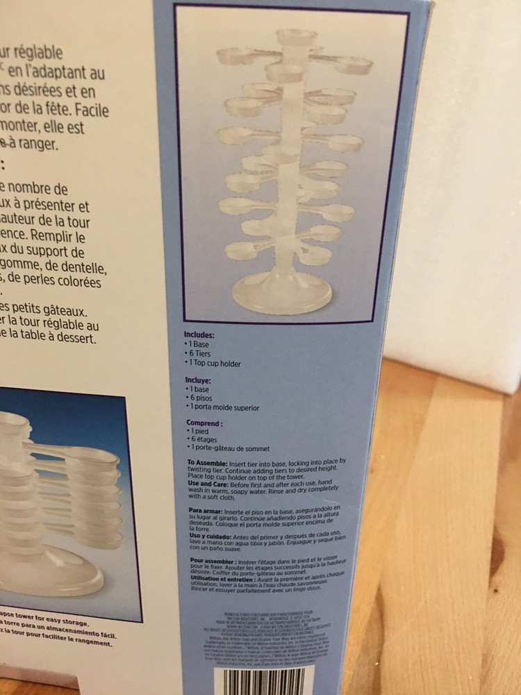 Wilton Adjustable Cupcake Tower Stand 25 Cupcake Centerpiece Fillable Candy