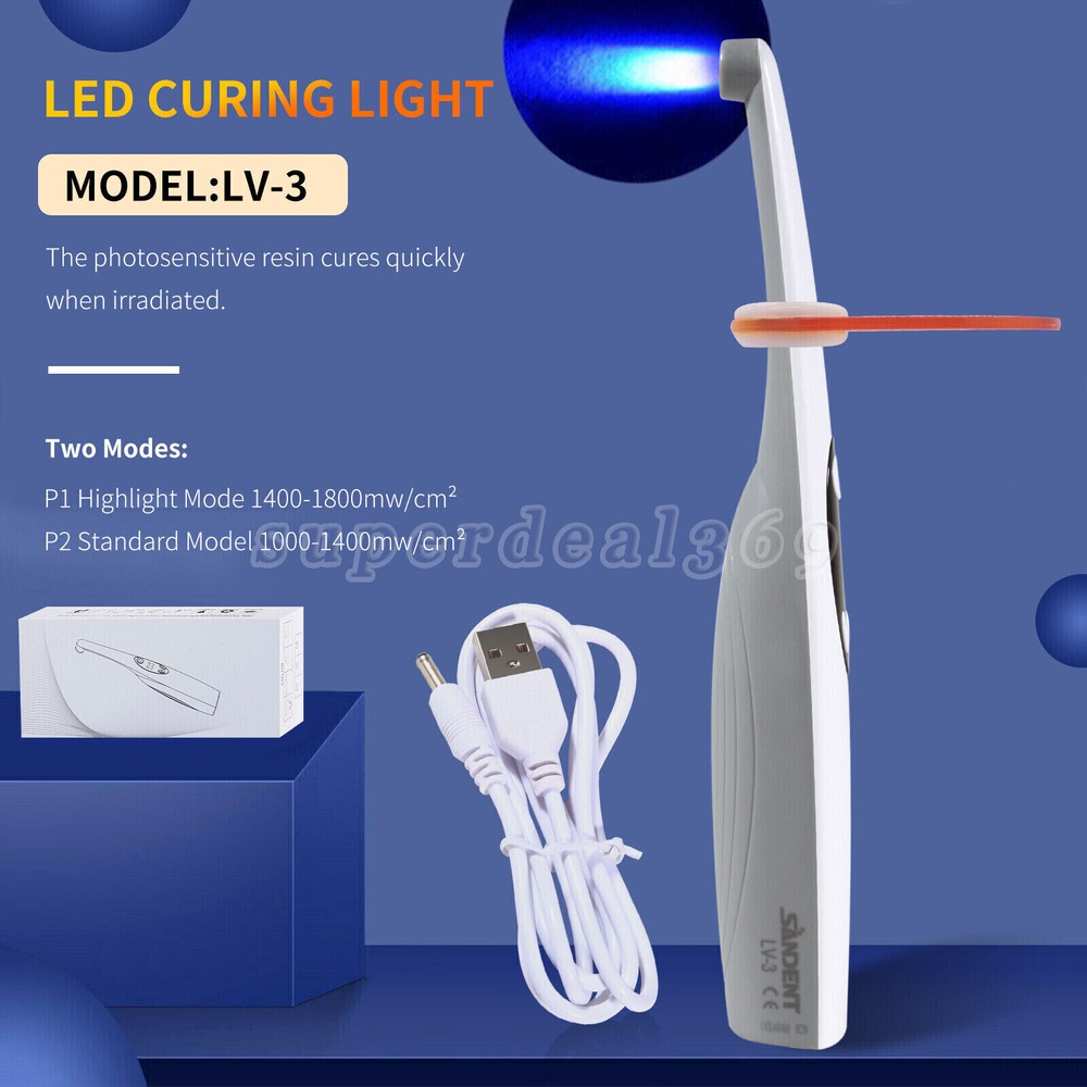 3S LED Curing Light Machine Resin Coagulation Dental Photopolymerizer 3second po