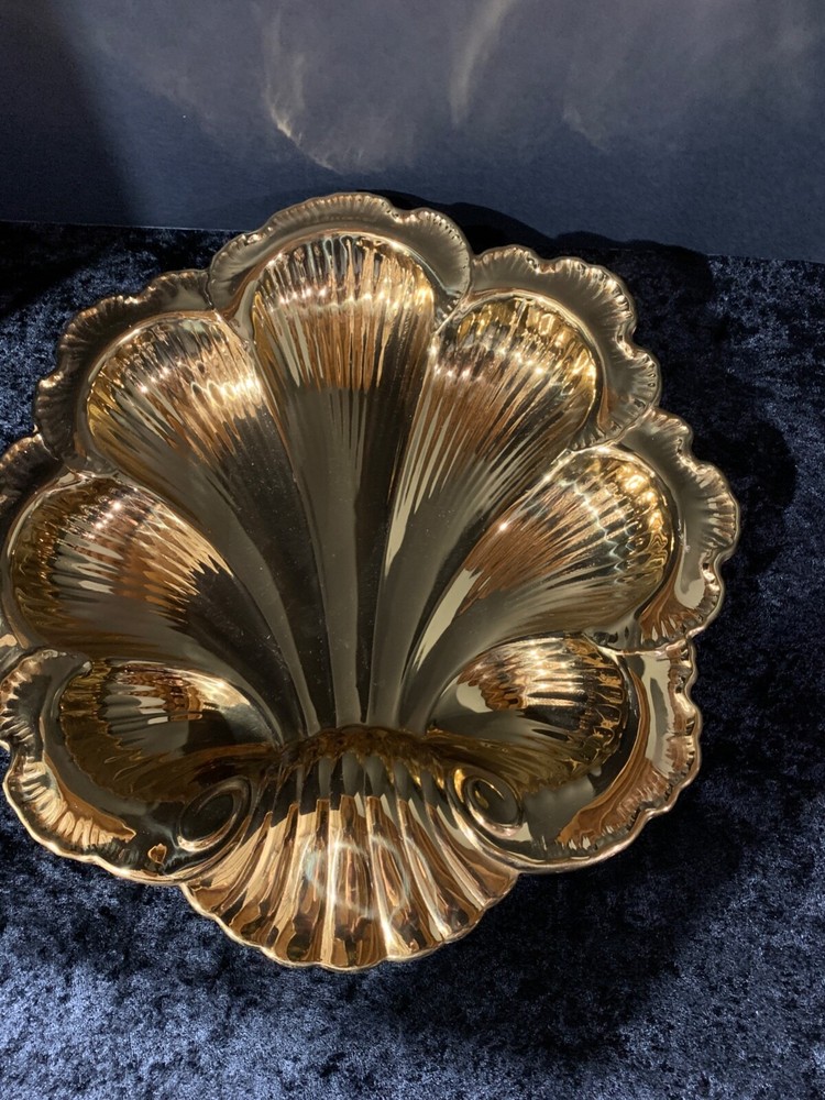 Gorham Gold Plated Shell Serving Bowl / Dish Pattern L623