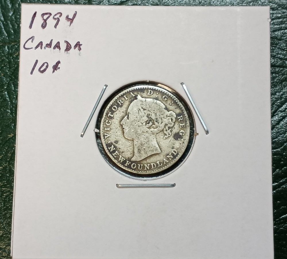 1894 Newfoundland (Canada) 10 Cents - Better Grade