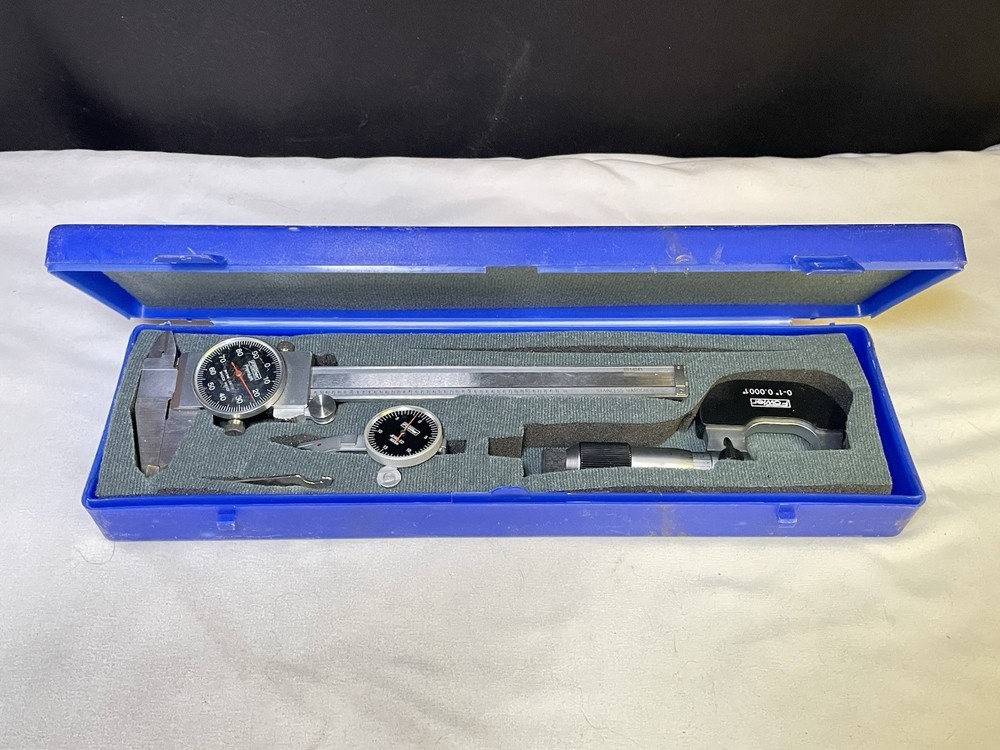 52-229-770-0 Fowler Dial Caliper, Mic & Test Indicator Tool Set