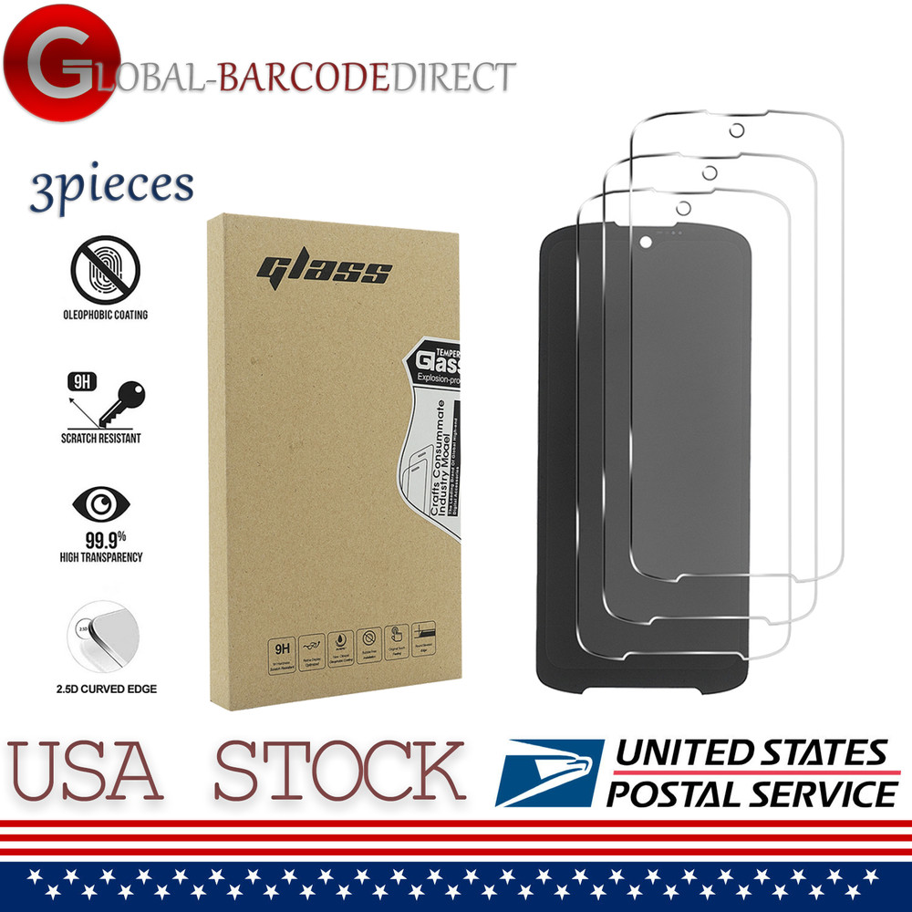 3x Tempered Glass Screen Protector Film for Zebra TC15 Scanner