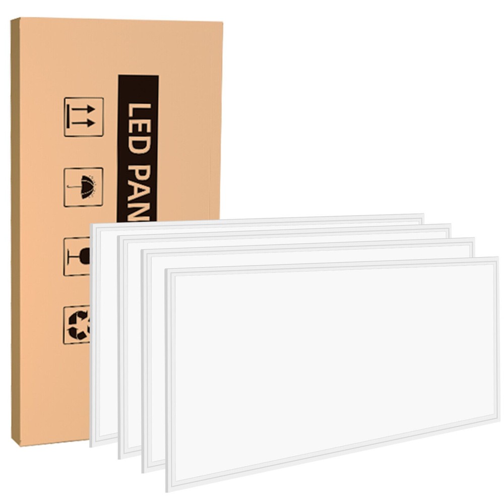 4 Pack 2x4 FT LED Panel Light,75Watt Drop Ceiling Lights, 5000K Daylight White