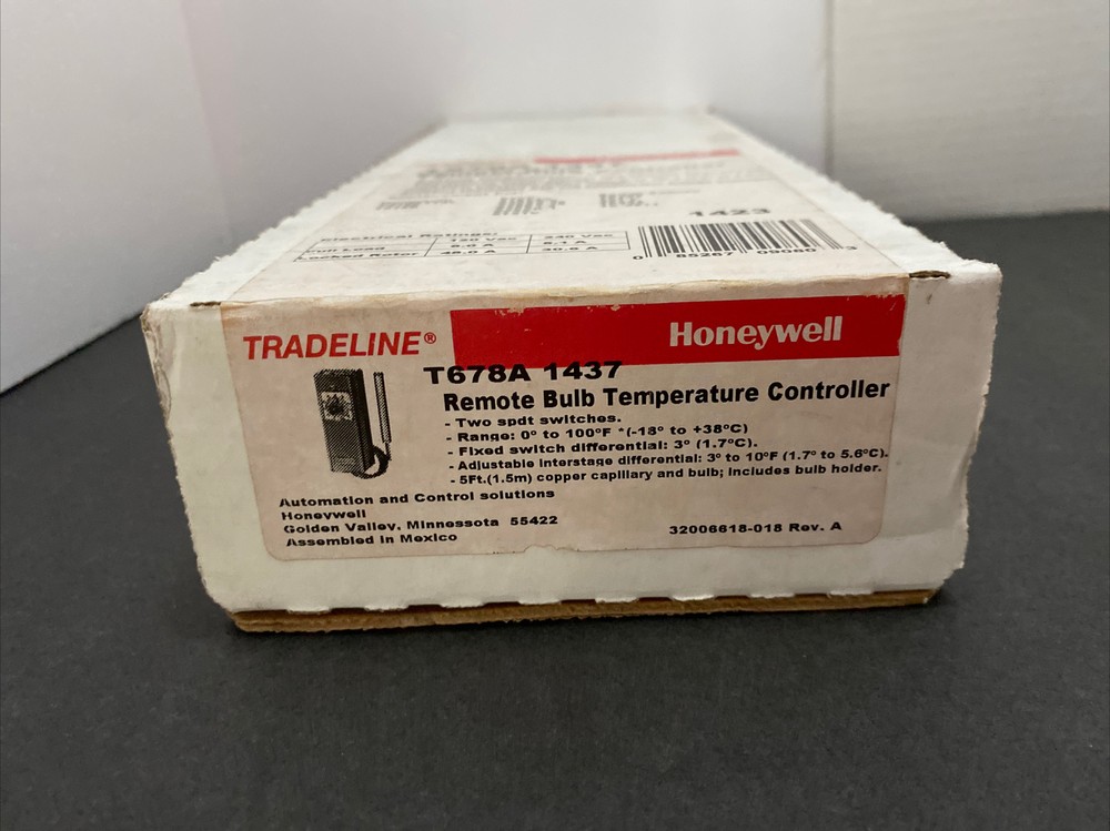 HONEYWELL T678A1437 REMOTE BULB TEMPERATURE CONTROLLER