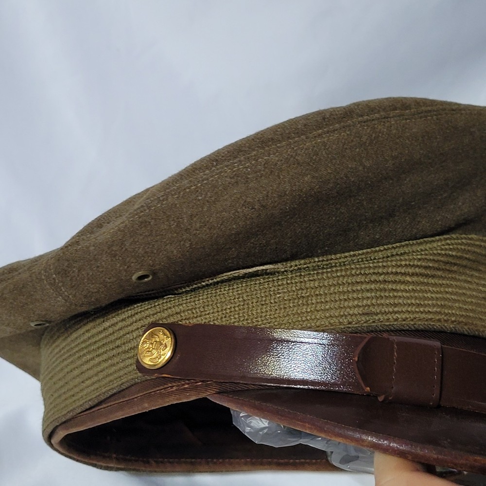 WWII US Army Wool Service Cap Olive Drab Enlisted