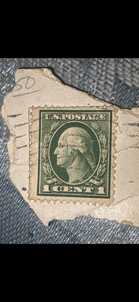 1-Cent Green George Washington 1908 RARE stamp good condition