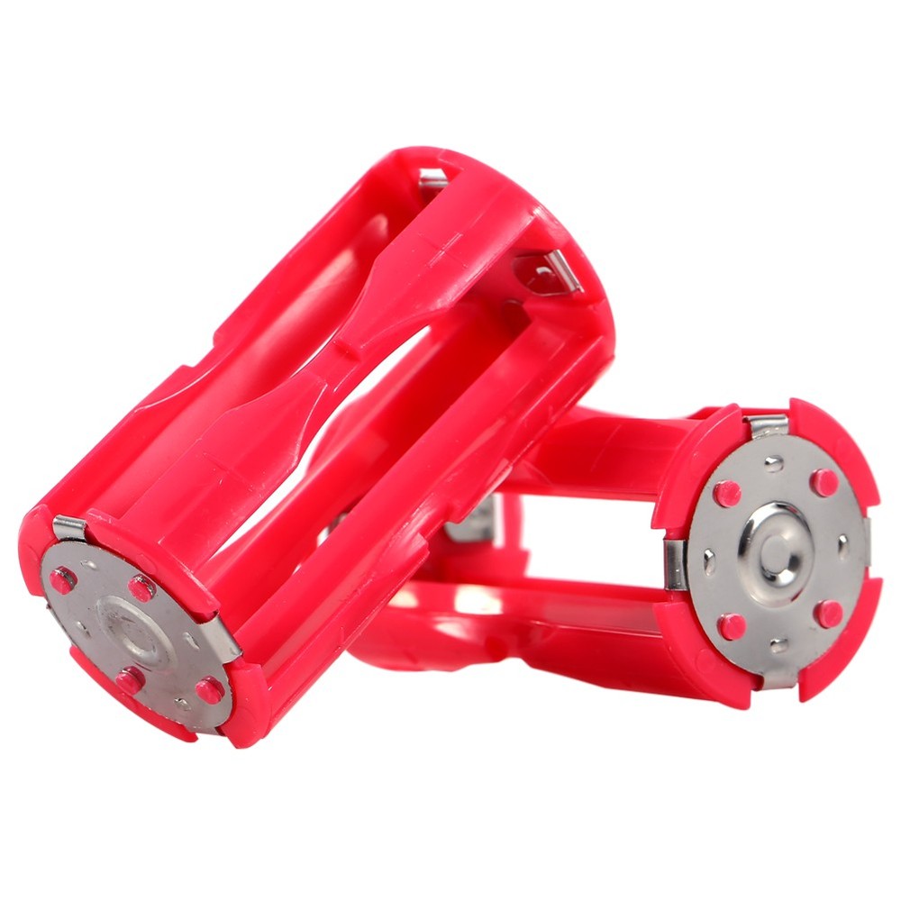 ♡ Red Portable 4pcs 4AAA To C Size Parallel Battery Convertor Adapter Holder