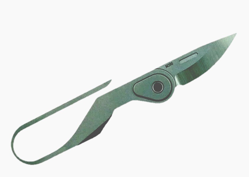 Mini EDC Drop Point Folding Knife M390 Blade w/ Titanium Handle + FREE Ti Loop
