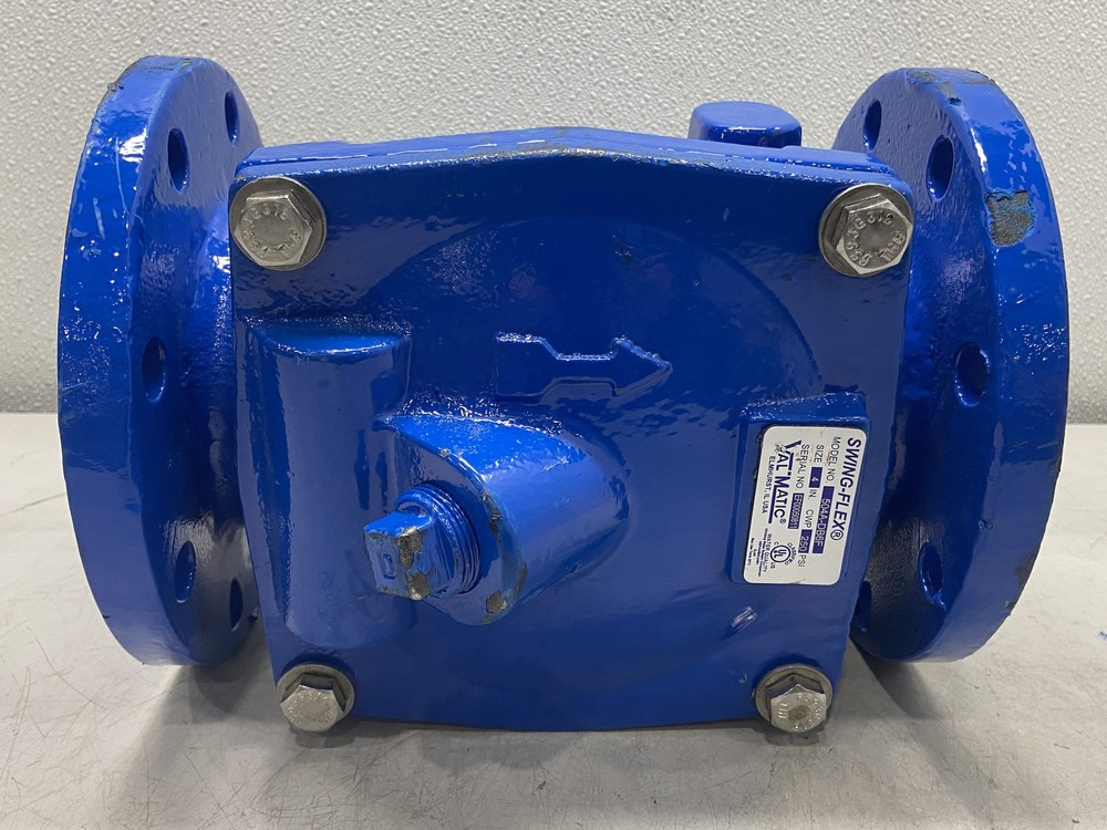 Val-Matic Swing-Flex Check Valve 4" 250 CWP Blue 504A-DB6F