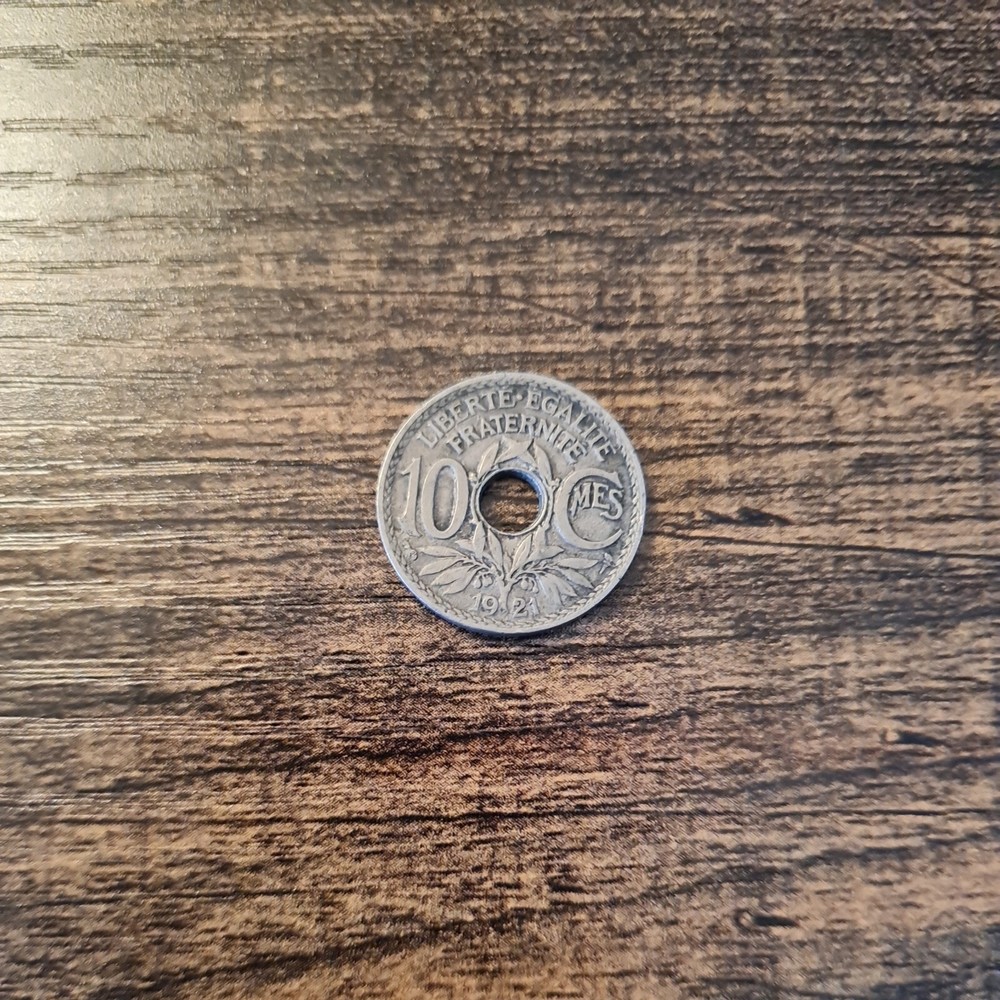 French 🇫🇷 10 Centimes 1921 Vf