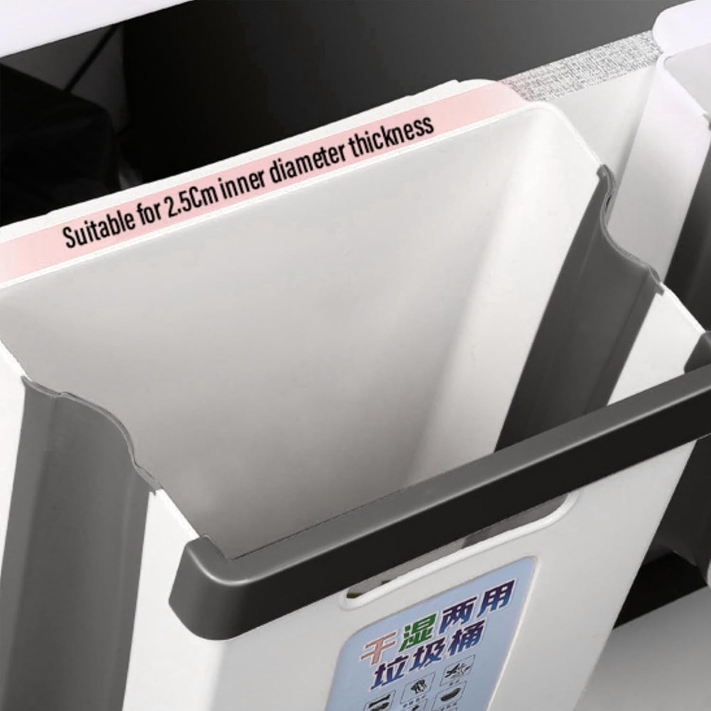| Foldable Trash Can, Wall-Mounted Kitchen Trash Can, Hanging Trash Can for Kitc