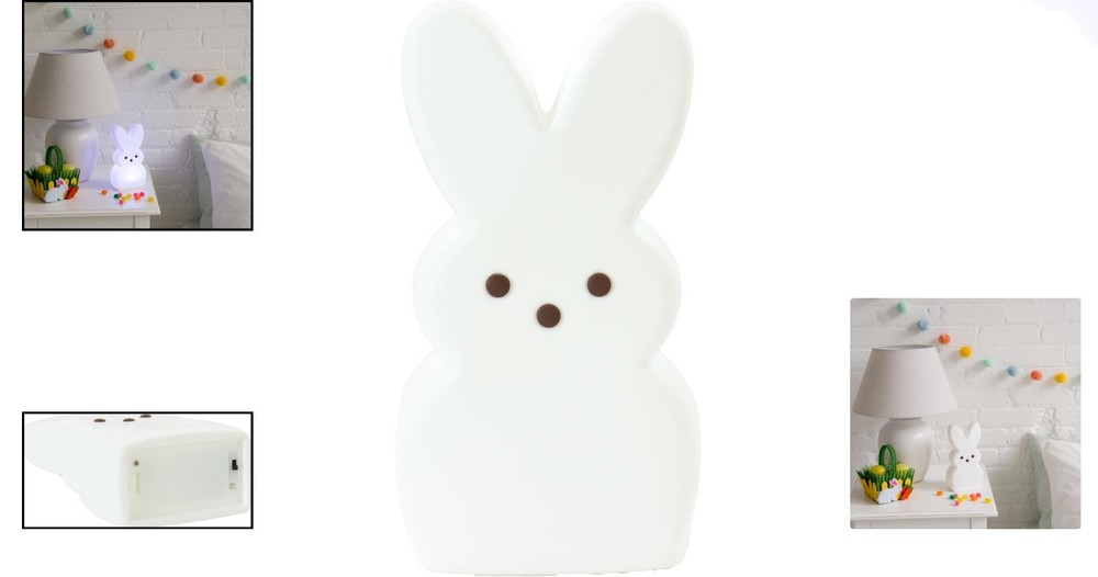 Enchanting 8” Peeps Bunny Nightlight with Multicolor LED - Perfect for Easter!