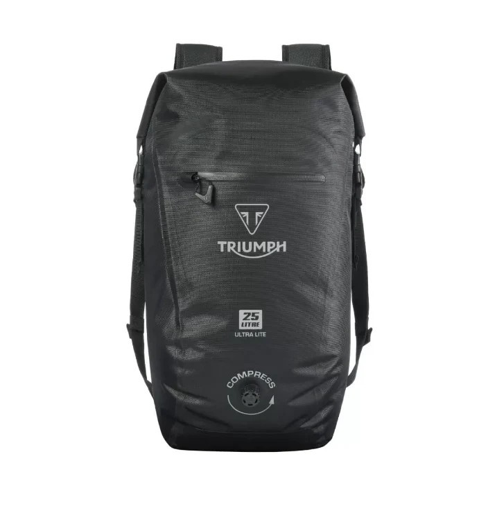 Genuine Triumph Black Ultralite 25L Backpack MLUA24006
