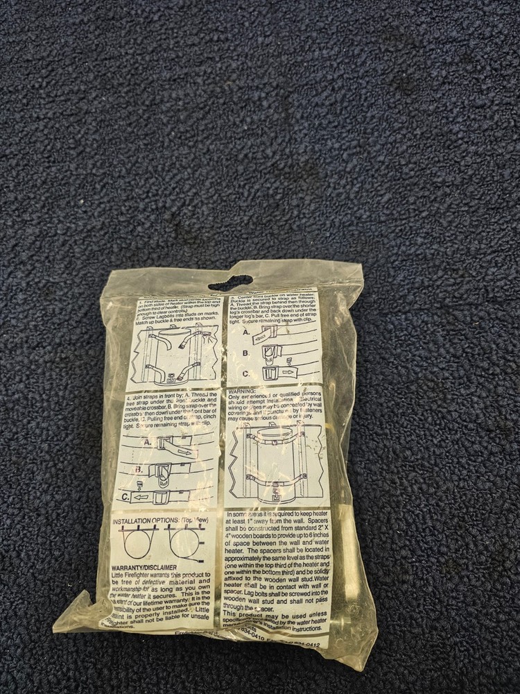 Firefighter FR-80: Soft Belt Style Water Heater Earthquake Strap Up to 80 Gal