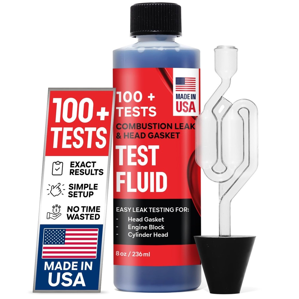 Combustion Leak + Head Gasket Test Kit - Over 100 Tests - Includes 8oz...