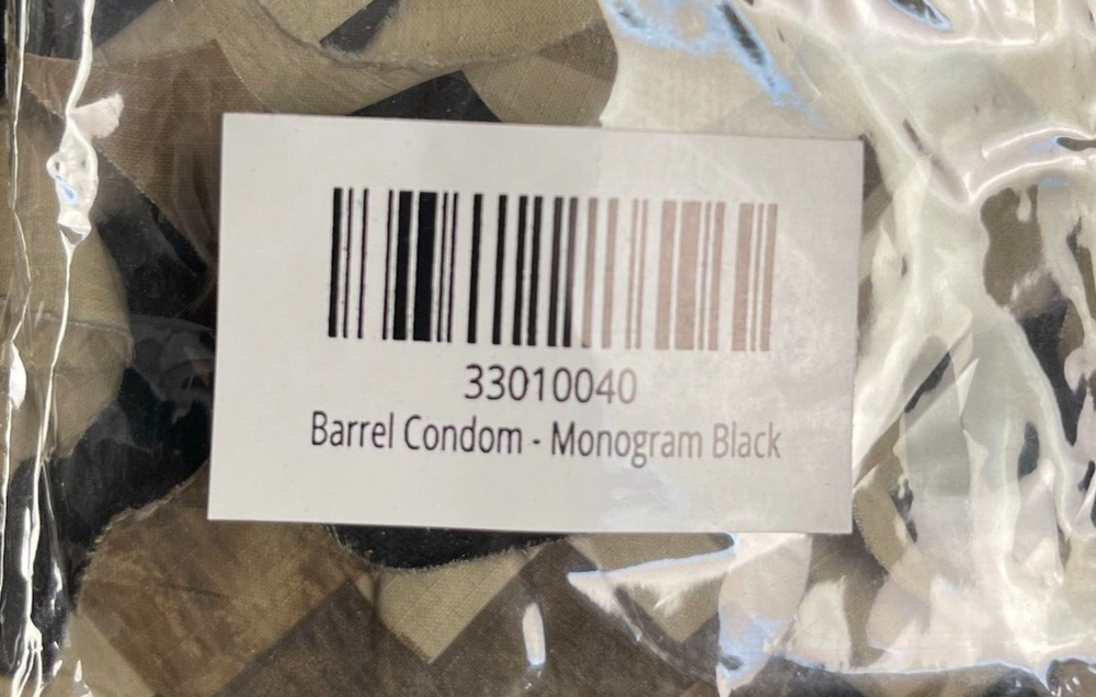 NEW HK Army Barrel Condom - Monogram Black