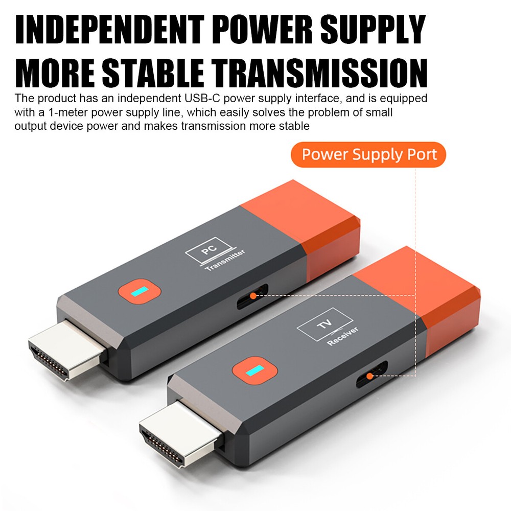 Wireless HDMI Extender Video Transmitter Receiver Screen Mirroring PC To TV