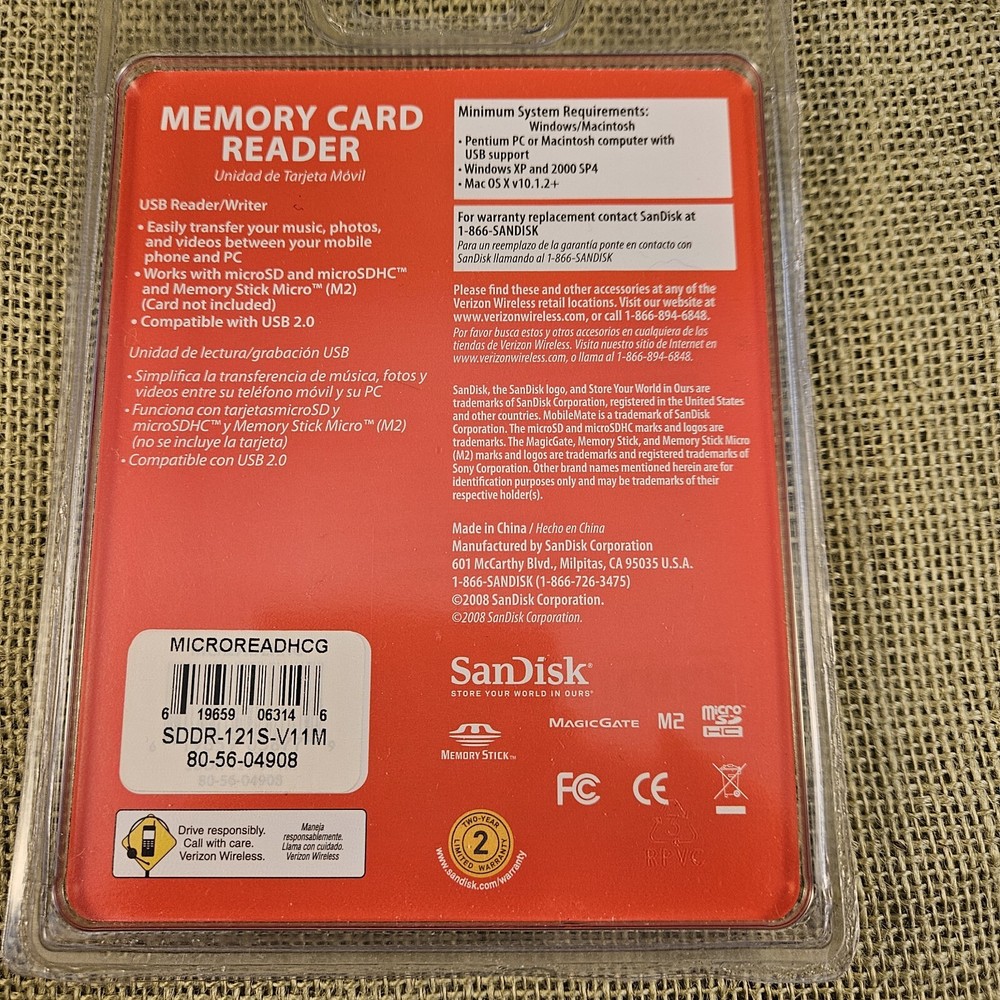 SanDisk MobileMate Micro Memory Card Reader from Verizon Wireless