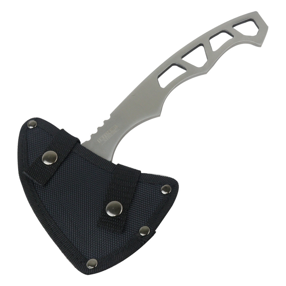 2PC DEFENDER Full Tang SOLID STAINLESS Survival Camping Hatchet AXE & Sheath