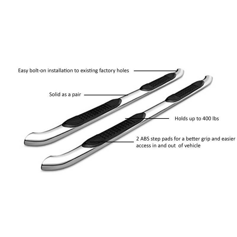 Kasei 3" Side Steps Nerf Bars Side Rails Stainless Fits 2011-2023 Dodge Durango