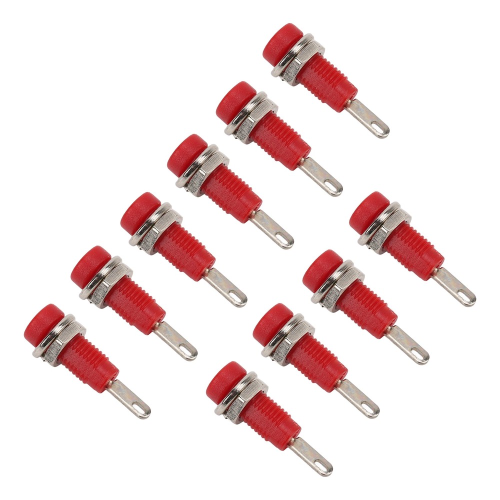 10Pcs 2mm Banana Jack Panel Socket High Transmission For Electronic Instrument