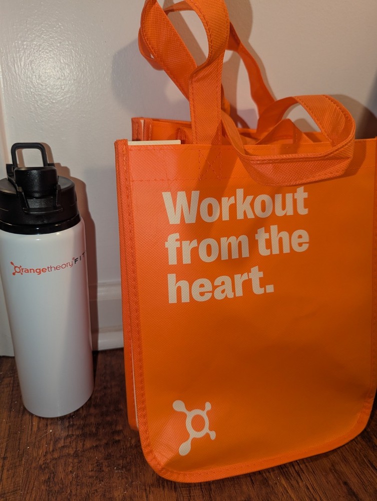 Orange Theory Water Bottle And Tote Bag Set