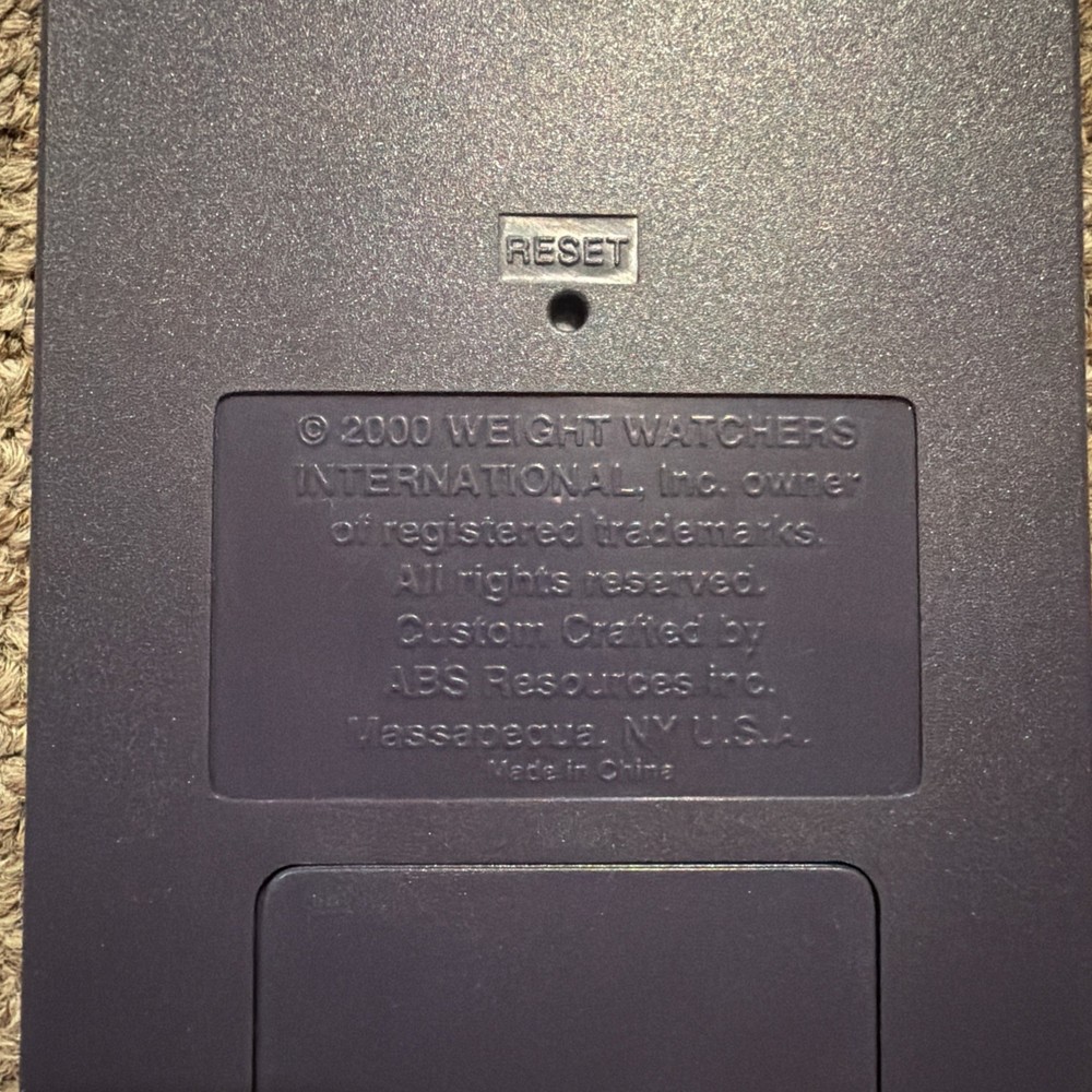2000 Weight Watchers Winning Points Manager Calculator Untested