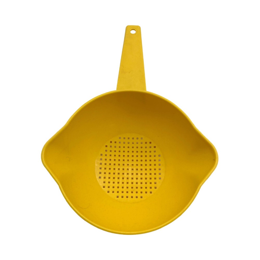 Vintage Tupperware 1 Qt Yellow Strainer Collander #1200