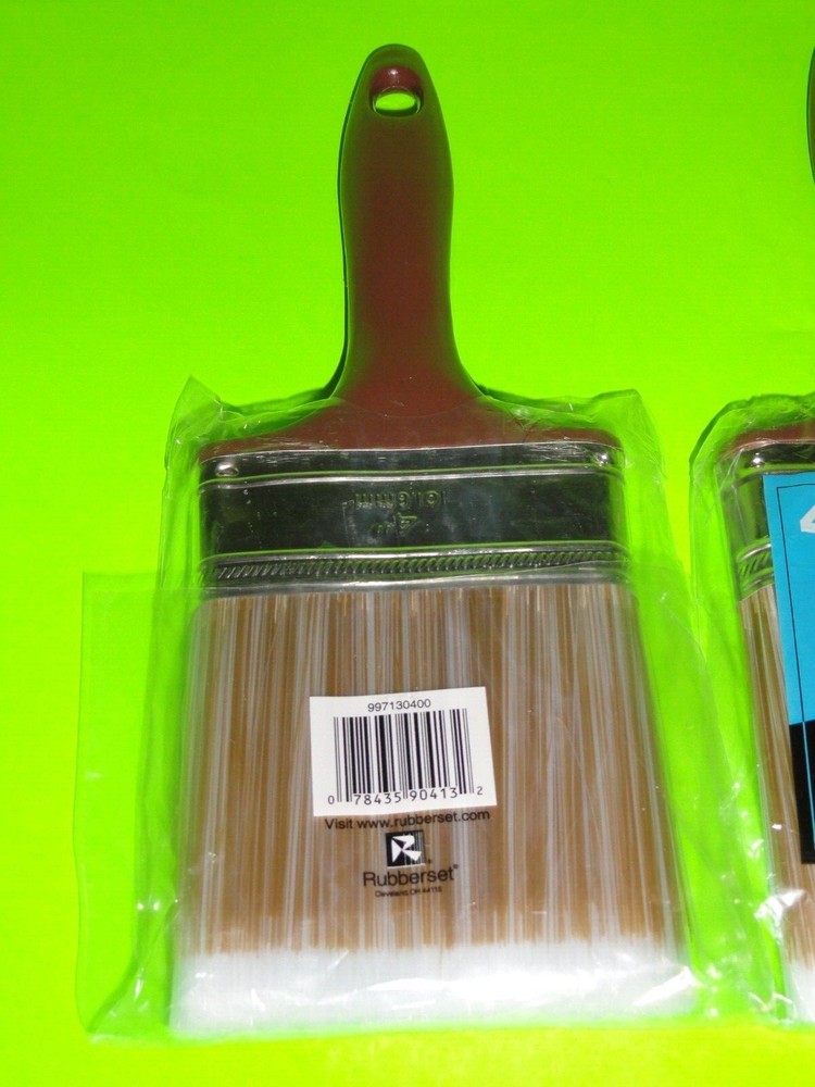 (3x) Value Painter 4" Brush 100% Polyester Trim Plastic Handle ALL PAINT Latex +