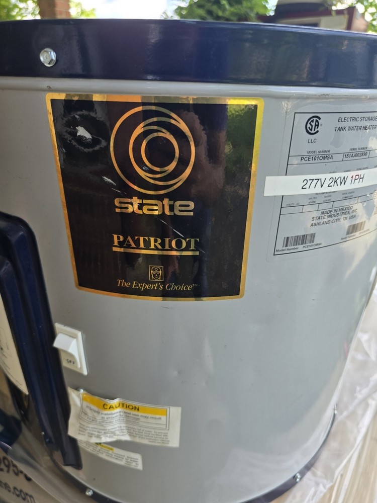State PCE 10 1OMSA 10 Gallon 277V 2KW Commercial Lt Duty Electric Water Heater