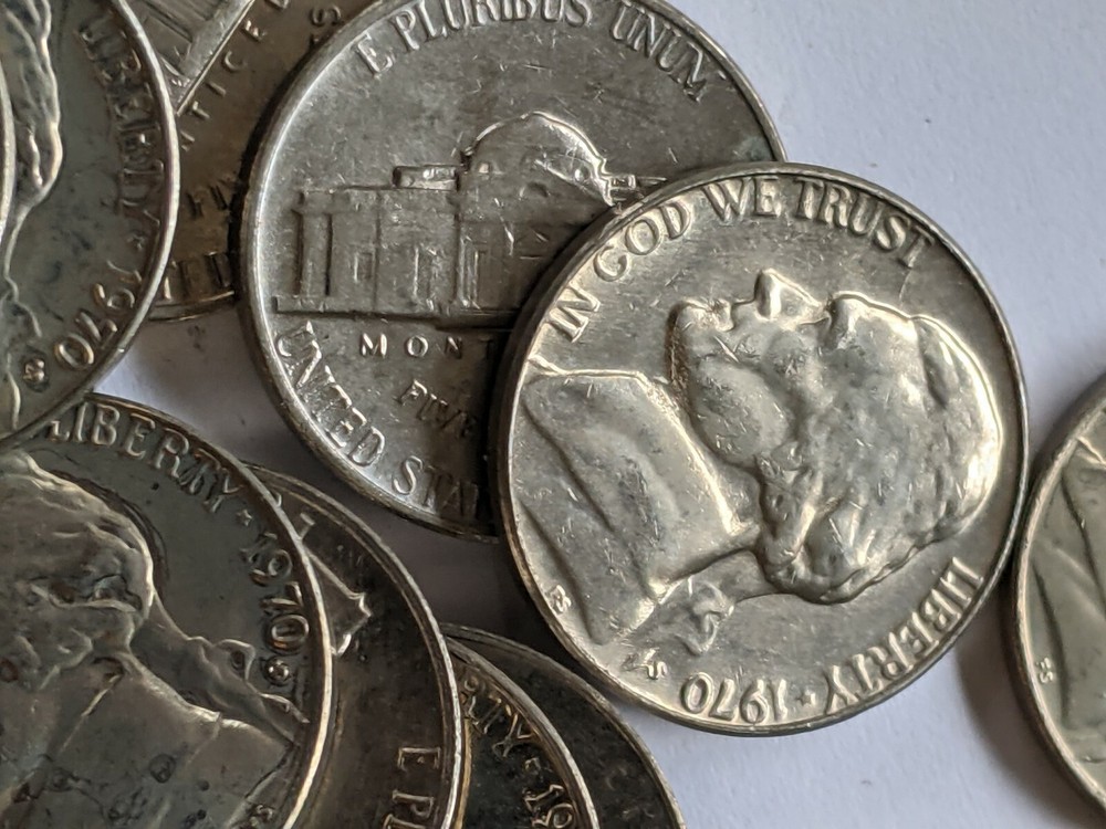 1970-S Uncirculated JEFFERSON NICKEL ROLL -
