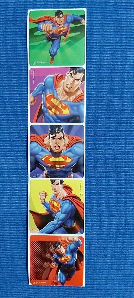 Superman Smile Makers Stickers x 5 / New