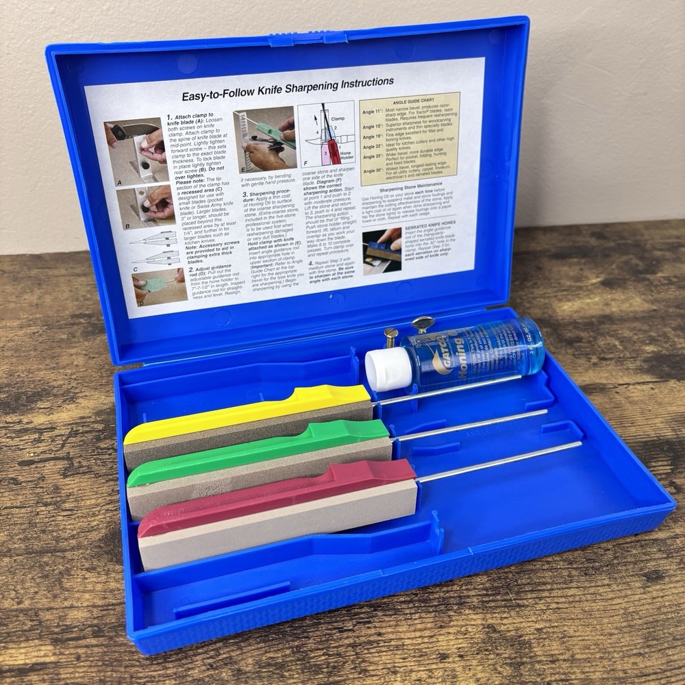 Gatco Edgemate Professional Knife Sharpening System Blue Case