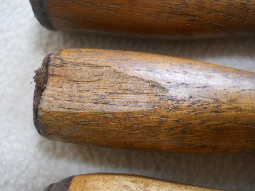 Vintage Leather Capped Socket Wood Chisel Handles