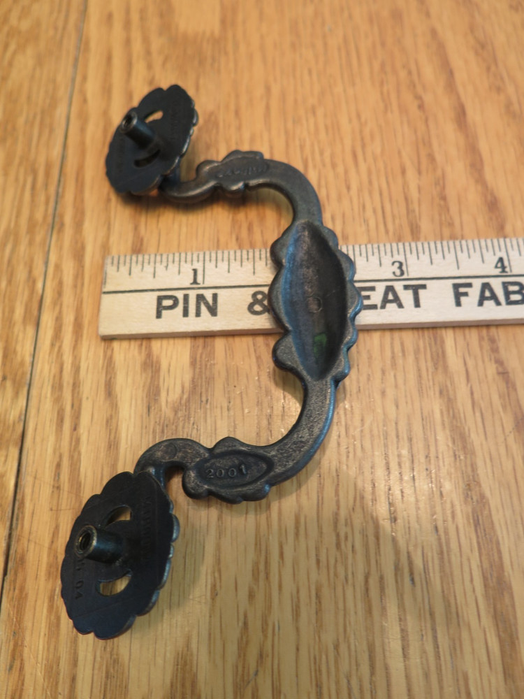 Brass/Dark Tone Drawer Pulls Drop Pulls - Set of 4