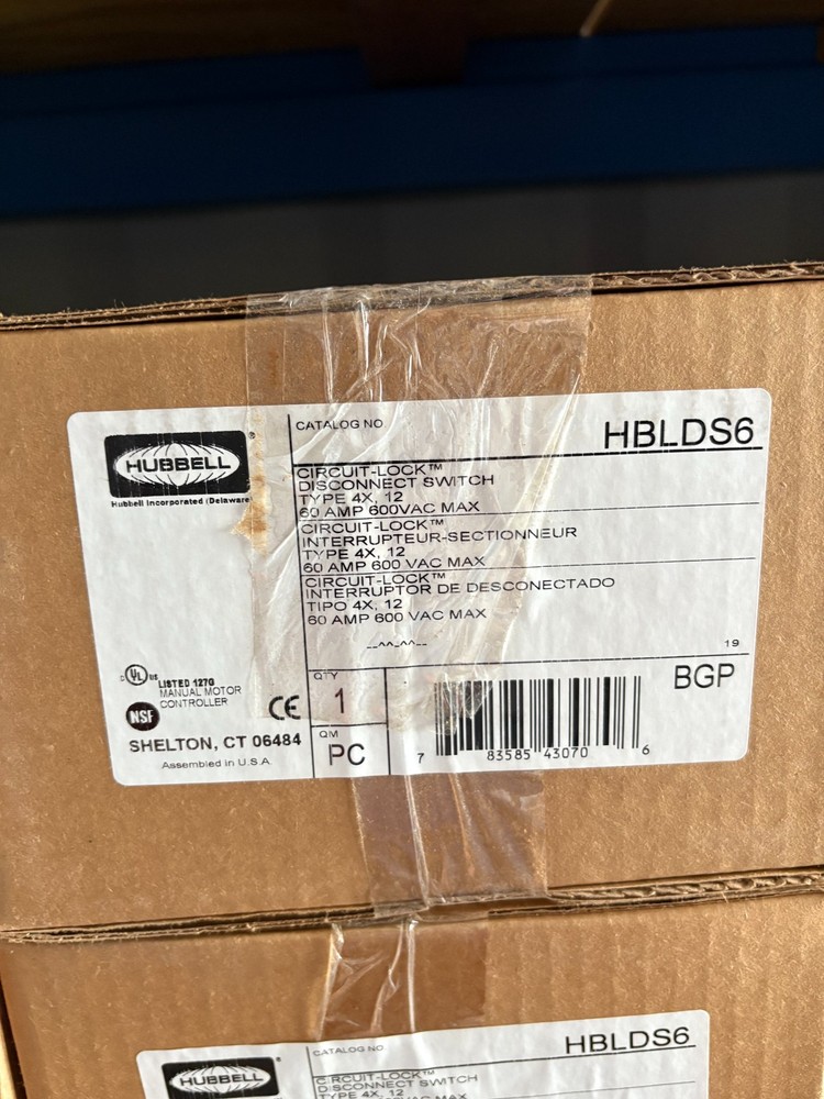 HBLDS6 Hubbell disconnect switch