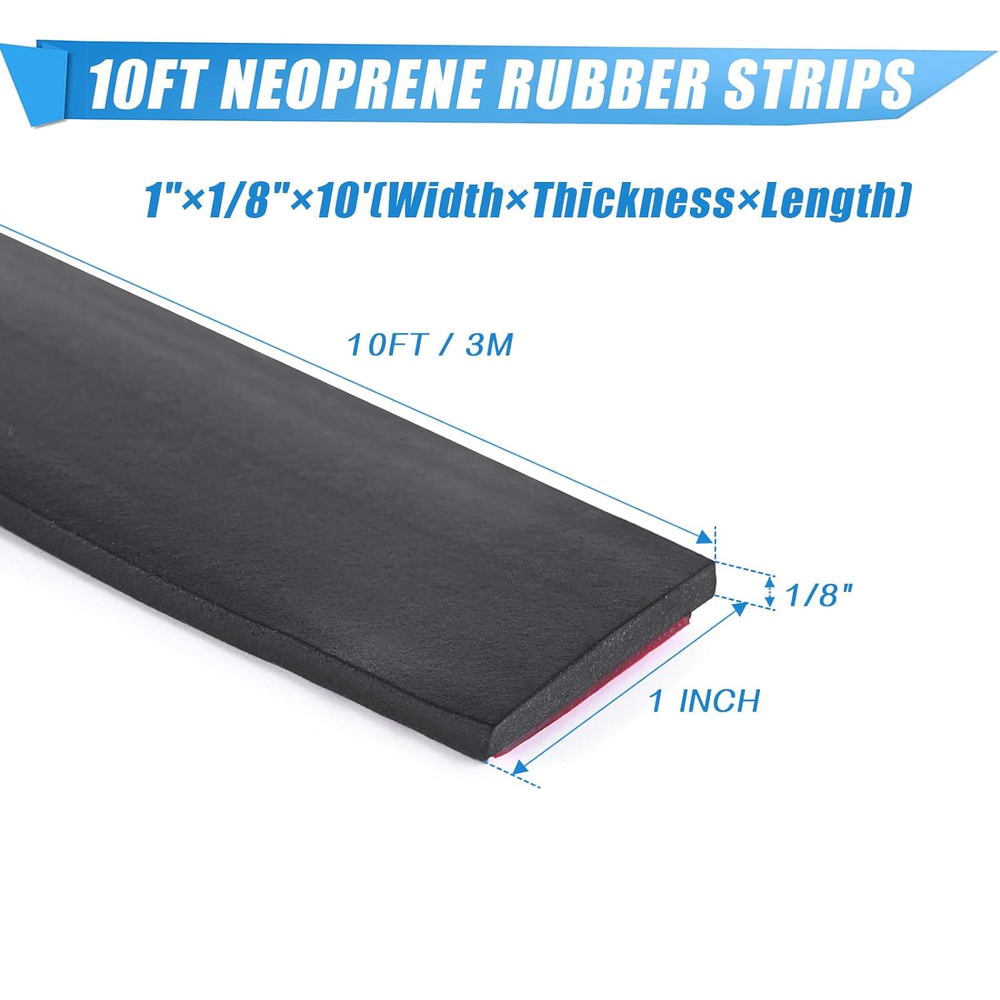 Adhesive Rubber Strips Neoprene Rubber Sheets, Rolls & Strips with Adhesive Back