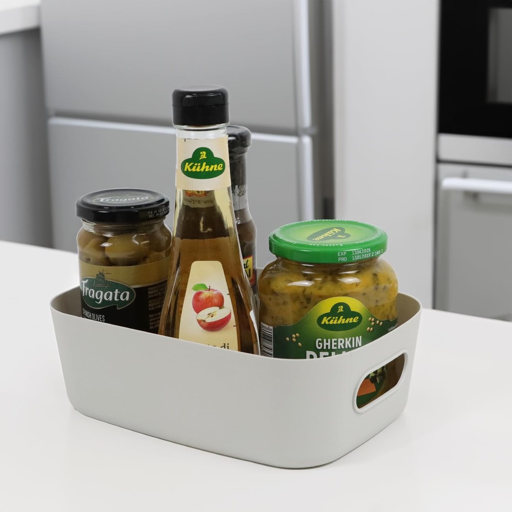 8 Pack Small Drawer Organizer Bins, Plastic Storage Bins Storage Containers f...