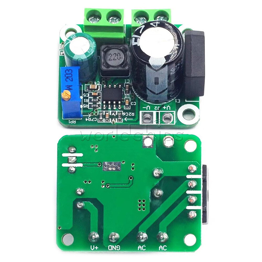 AC/DC-DC 5-20V to 5-32V Step-Down Buck Power Supply Module With Rectifier Filter